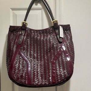 NWT Maxximum burgundy leather handbag